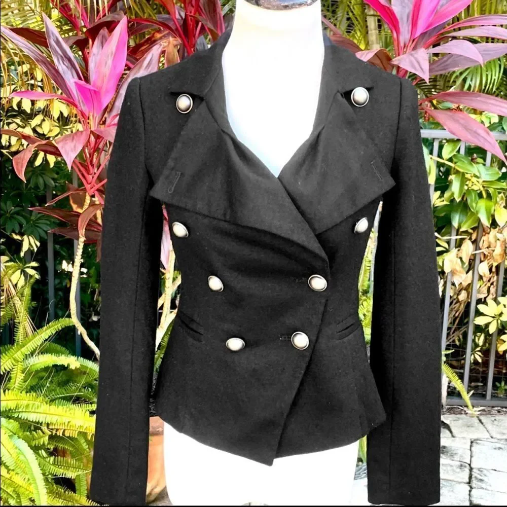 Ann Taylor Double Breasted Military Jacket